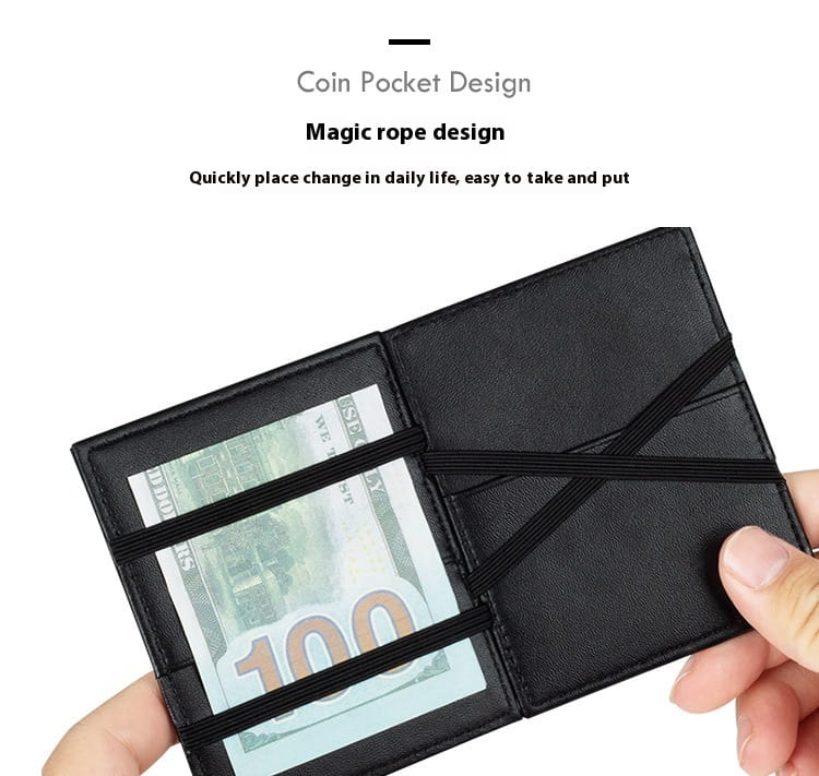 Genuine Leather Wallet for Men in Black Anti-Theft Card Holder Made United States
