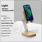 Black Walnut Aluminum Alloy Foldable Wireless Charging Bracket - Charge in Style with Black Walnut Wireless Bracket