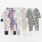 Jusheng Clothing Foreign Trade Bamboo Fiber Baby Jumpsuits Spring And Autumn Long Sleeve Double Zipper Baby Pajamas