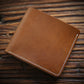 Men’s Fashion Handmade Vintage First Layer Cowhide Short Money Clip - Stylish Layer Cowhide Money Clip for Dapper Gents