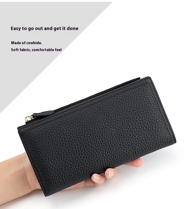 Portefeuille de support de carte en cuir avec blocage RFID et options de couleurs multiples