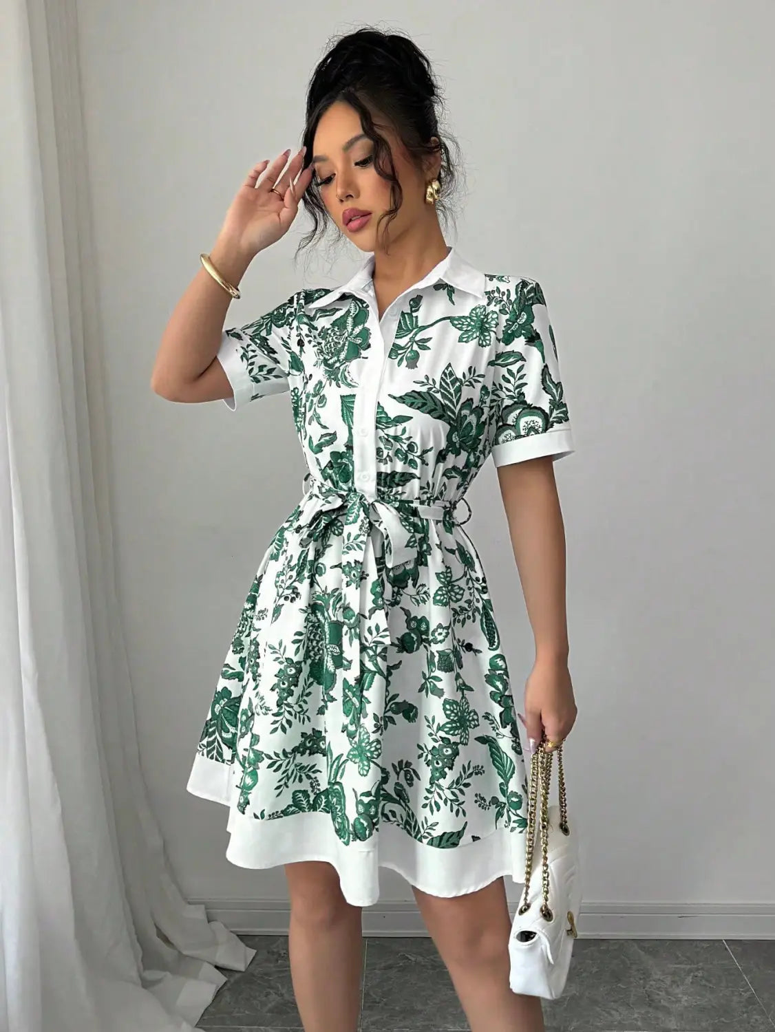 Zwart groen blauw polyester shirt voor mannen met elegante en informele stijl