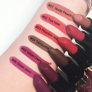 6 Color Matte Lipstick No Stain On Cup Waterproof And Durable