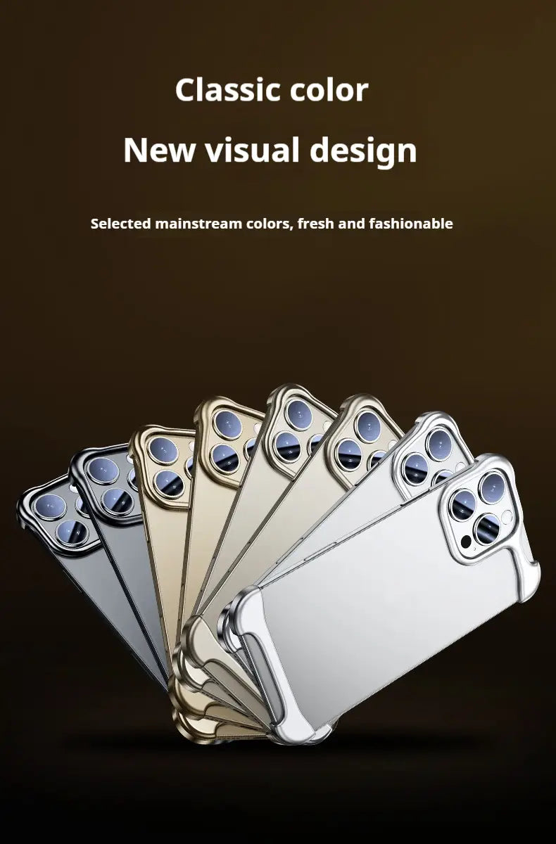 Two-in-One Metal Shell for iPhone with Corner Pad Phone Seamless