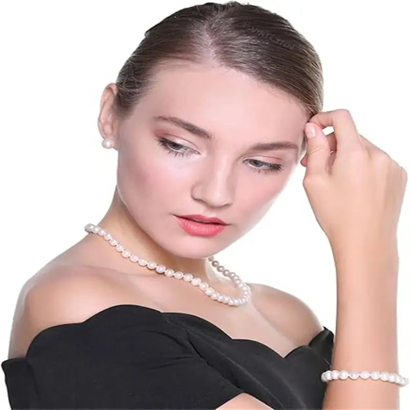 Natural Freshwater Pearl Yuanbao Knot Necklace Light Luxury High Sense