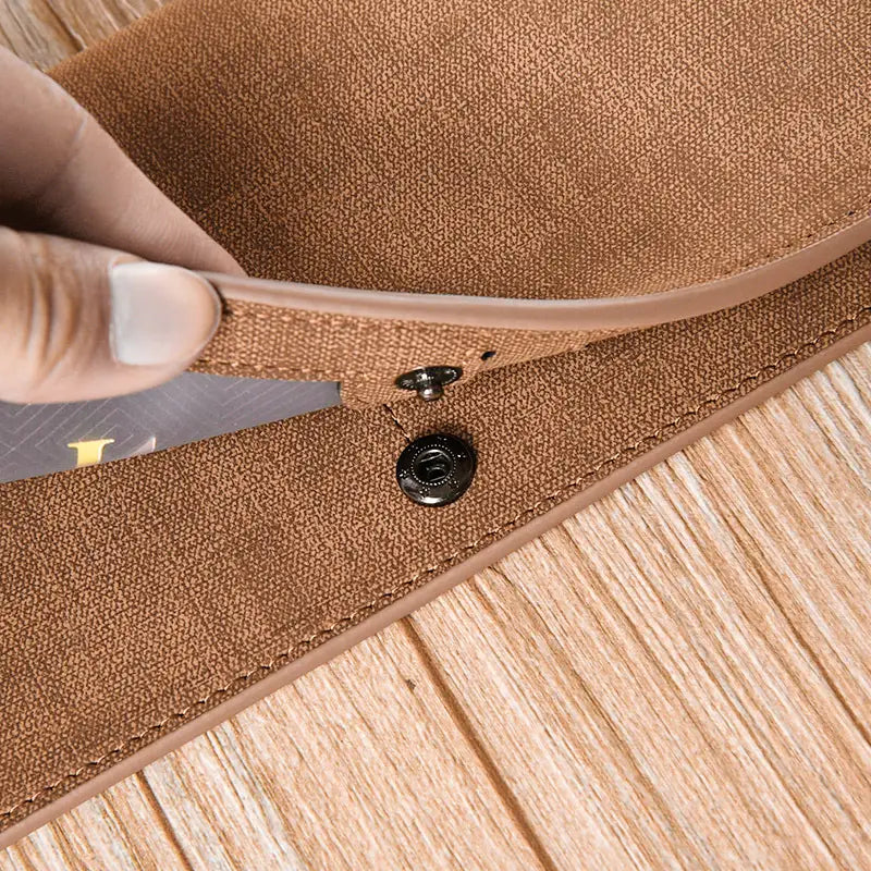 United States PU Leather Long Wallet with Card and ID Slots