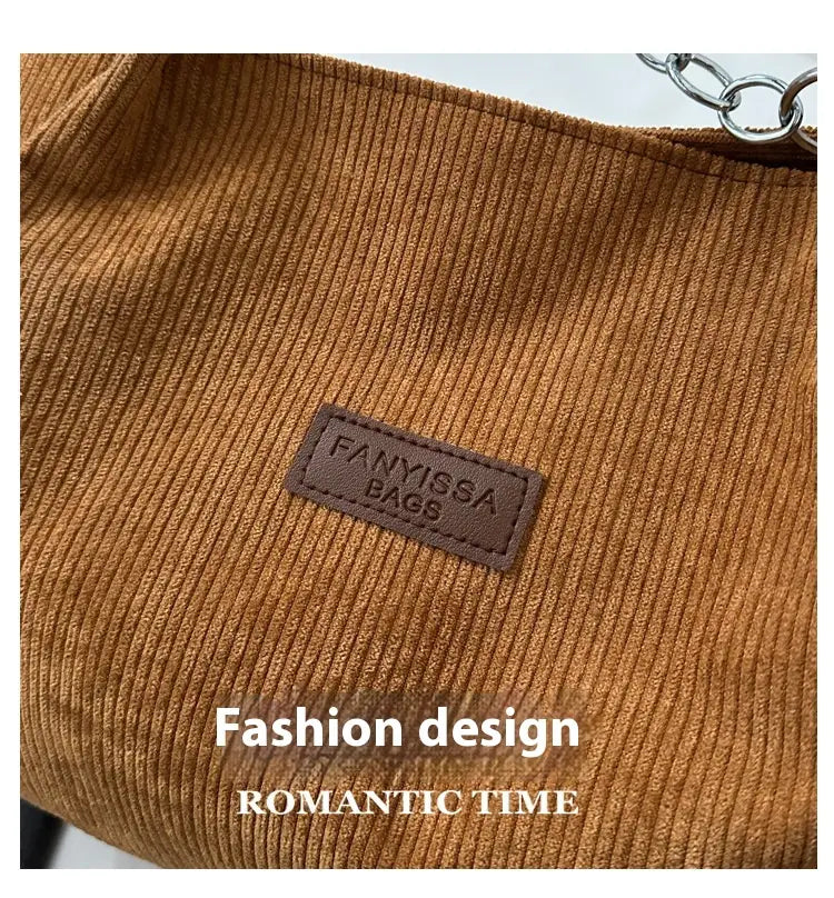 Cord -Umhängetasche mittelgroß