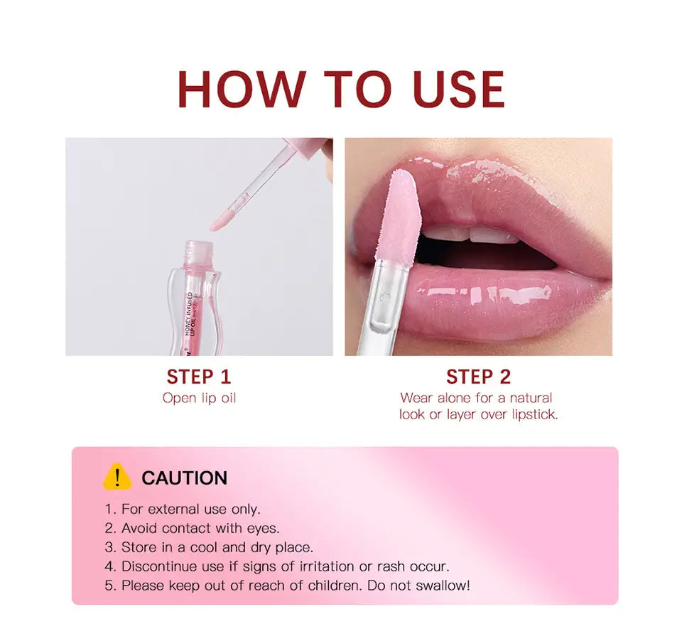 Glittering Moisturizing Fruit Flavor Lip Lacquer for All Skin Types