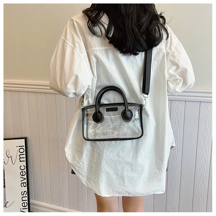 Liten plastreisekoffer Skulderveske for kvinner barn håndbagasje 23cm