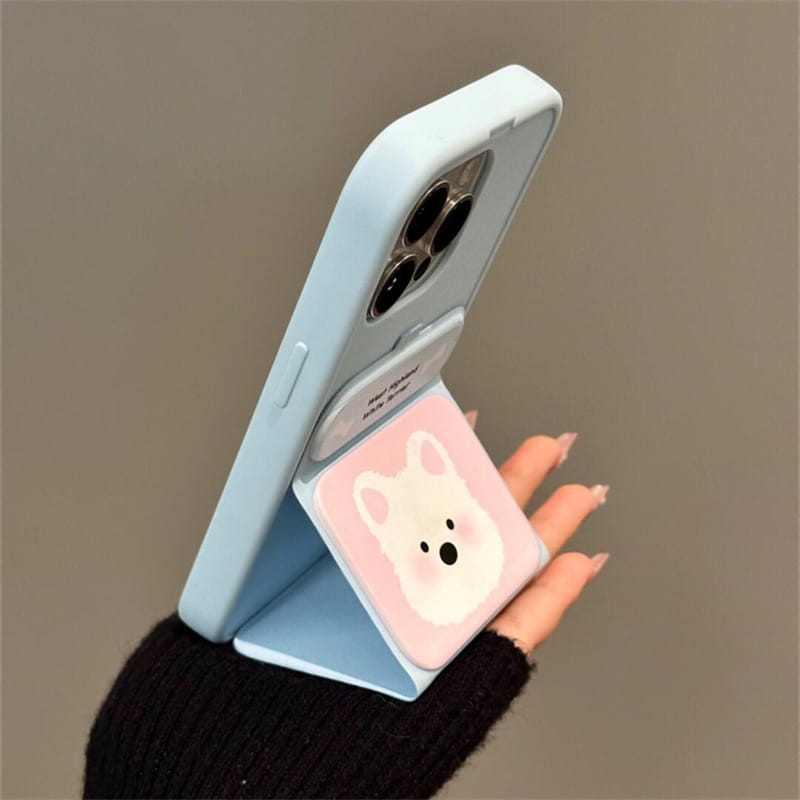 Blush West Highland Case di telefoni cartone animato pieghevole TPU Anti-Fall per iPhone