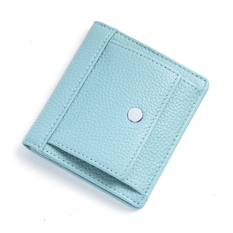 Women’s Wallet Short Thin Card Holder Women’s High Sense Mini And Simple Coin Purse - Light Green Wallet