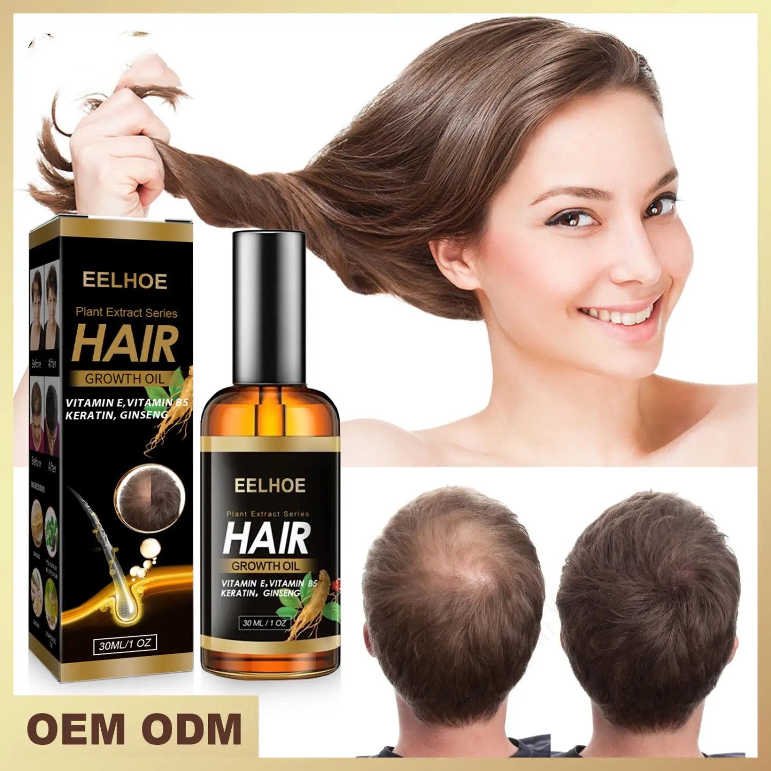 Hydraterende haar etherische olie voor schadeherstel en groei 30 ml