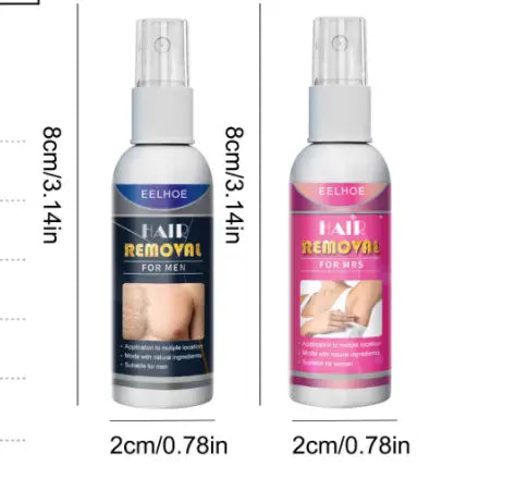 Spray depilatorio para hombres y mujeres con piernas velludas