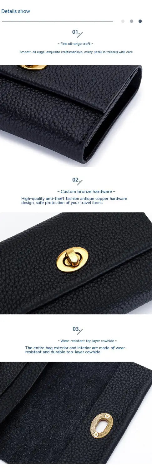 Leather Card Wallet in Multiple Colors for United States and CHF Buyers