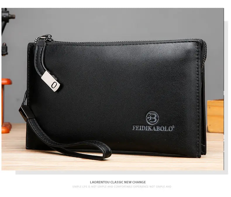 PU Leather Fashion Wallet with ID Card Holder and Zipper Pocket for United States