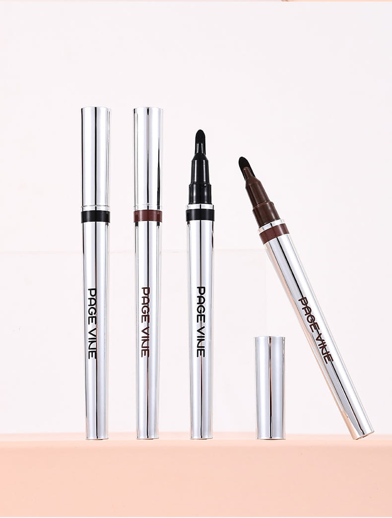 Vedenpitävä nestemäinen silmäkynä musta ruskea kestävä sammutuskestävä meikki