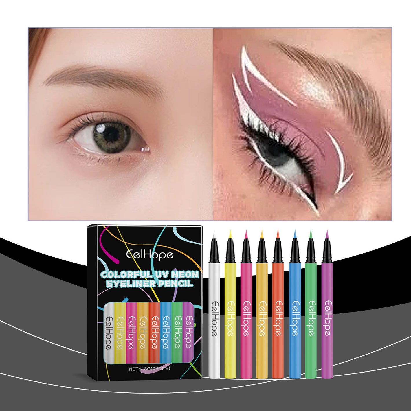 8 Colors Party Neon Liquid Eyeliner Silky