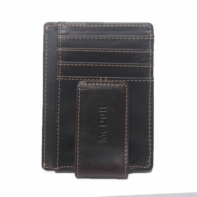 Ultra-thin Anti-magnetic RFID Oil Wax Leather Multifunctional Wallet - Ultra-thin Wallet for Secret Agents Just in Case