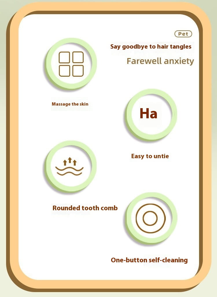 Lemmikloomakamm tiheda käiguga ja lühikeste hammastega koerte kasside peibutamiseks