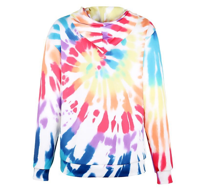 Retro Art Long Sleeve Pocket Shirt Loose Fit Polyester Orange Blue Sizes XS-3XL