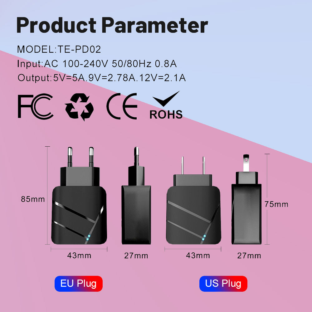 40W PD QC30 Fast Charging Mobile Phone Charger - Charge Like a Pro with 40W PD QC30 Speedster