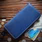 Men’s Long Wallet Leather Zipper Wallet Layer - Wallet So Rugged Even Harley Would Approve