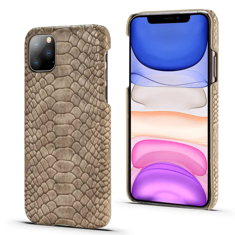 Snakeskin pattern PU leather phone case