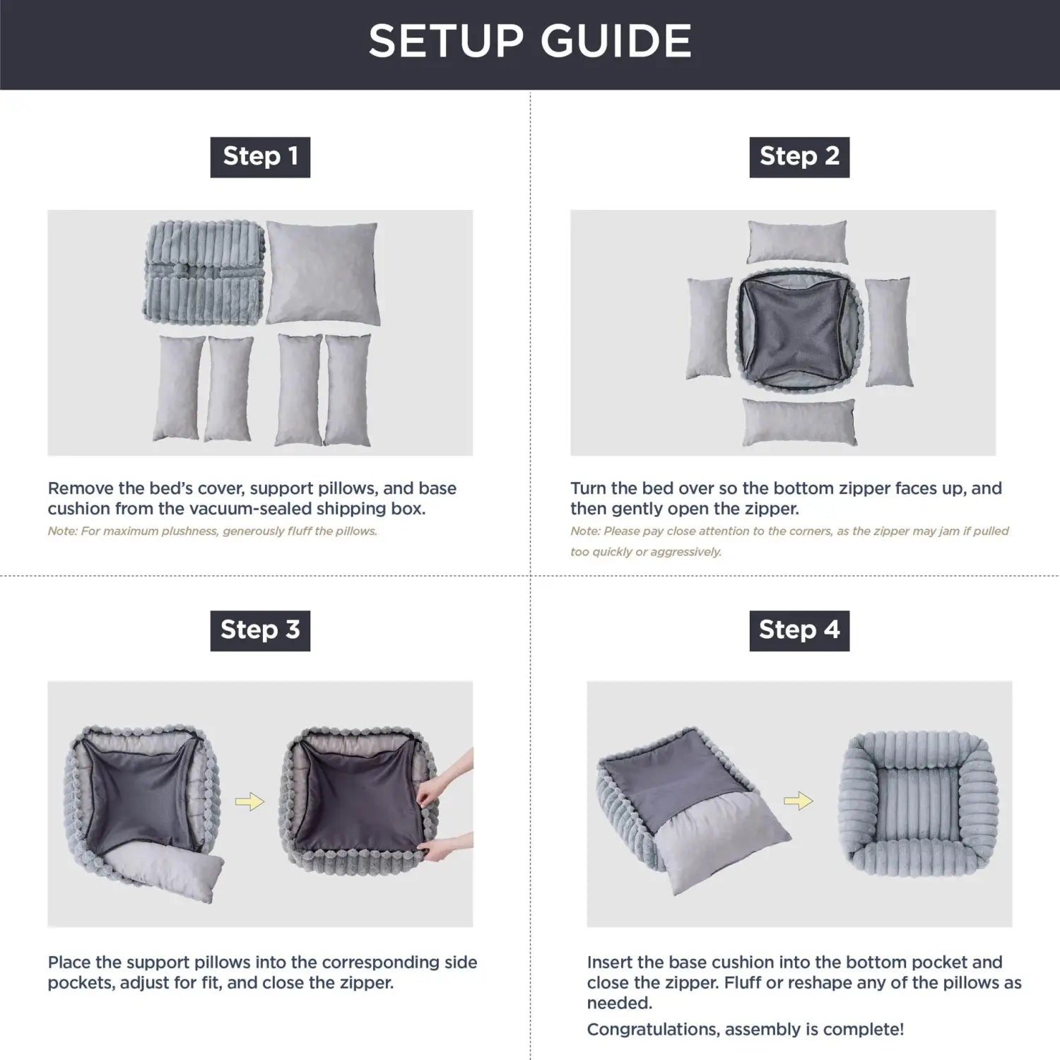 Ortopedinen pestävä koiran sängyn muhkea tyyny pienille ja keskisuurille lemmikkeille