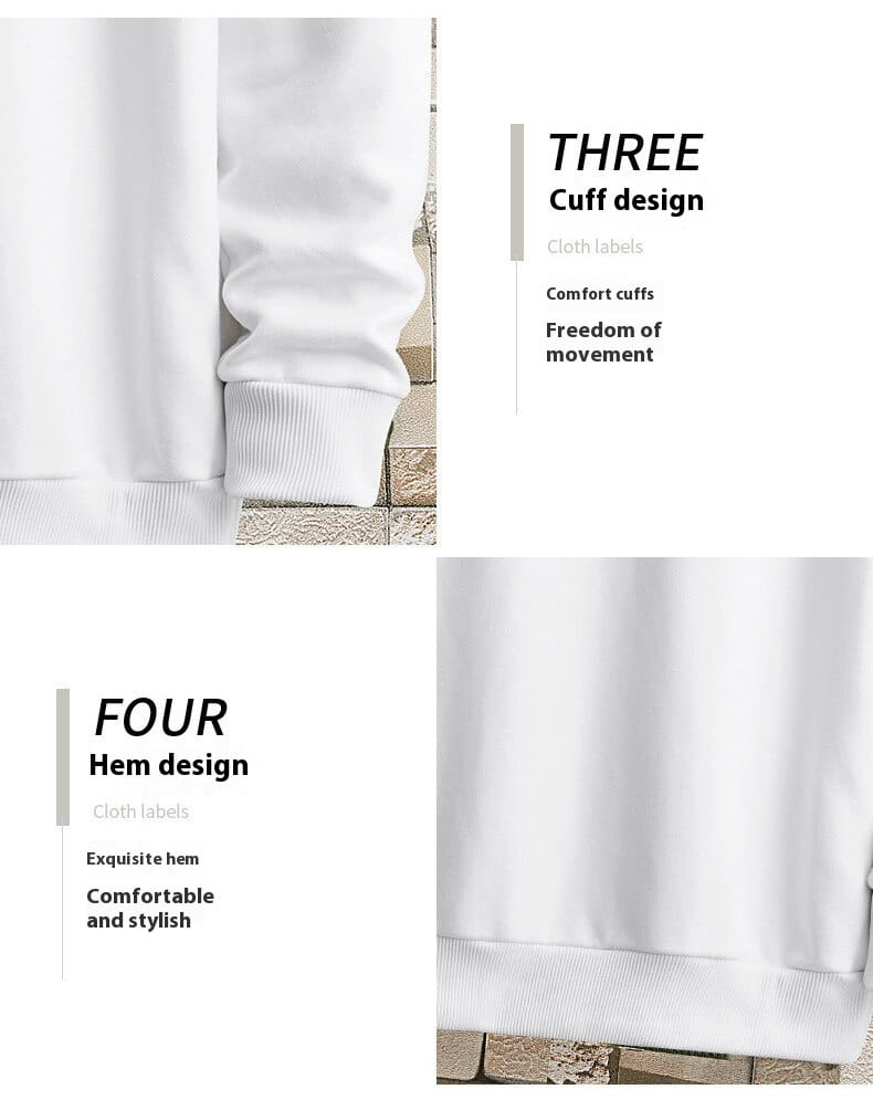 Meeste pikkade varrukatega pulloveri polüester dressipluus mitmes värvitoonis pluss suurused