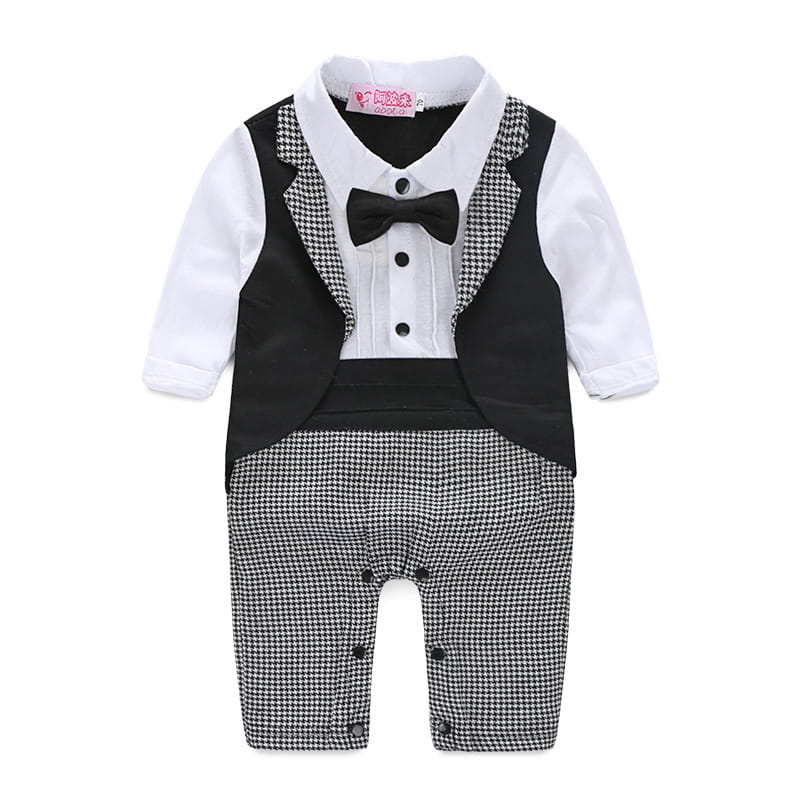 Boys’ long-sleeved gentleman romper