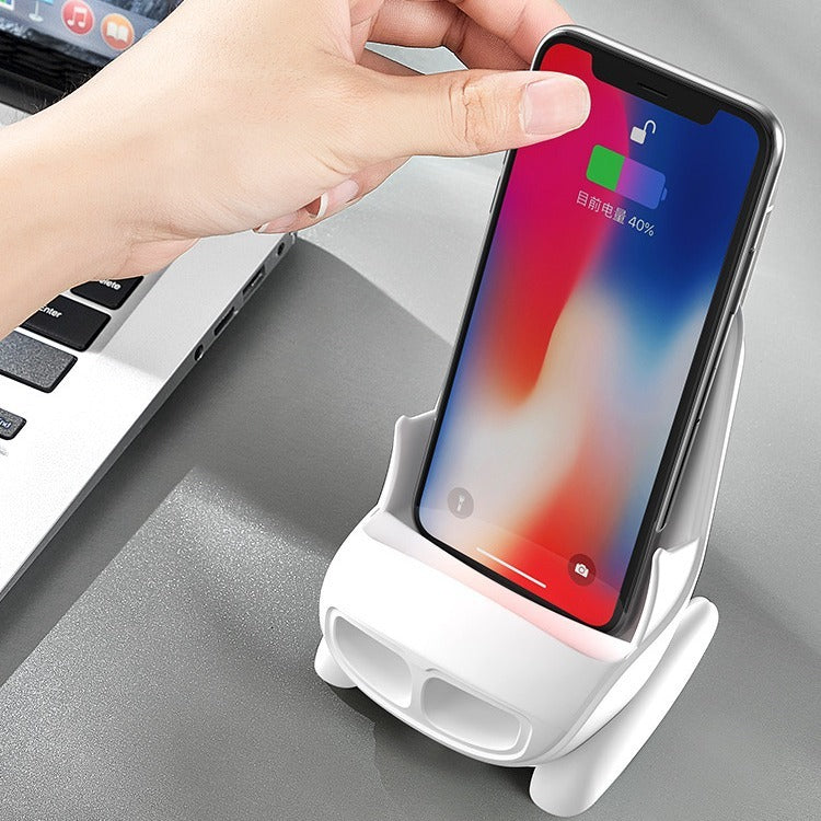 15W Desktop Vertical Wireless Fast Charging Charger - Charge Happy with A88 Simple White’s Wireless Humor