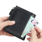 Men’s New Double Zipper Creative Short Wallet - Double Zipper Leather Wallet for Creative Gents