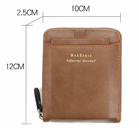 PU Leather Wallet with Zipper and Multiple Card Slots for the United States CHF