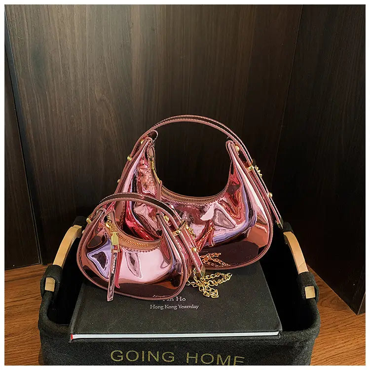 Kleine weiche PU -Umhängetasche mit 116 cm Riemen in mehreren Farben