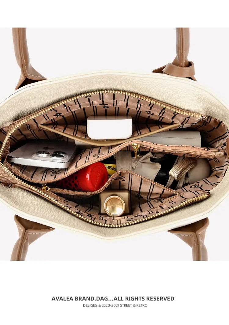 Versatile Retro Minimalist Crossbody Bag in Polyester with Sandwiched Pocket