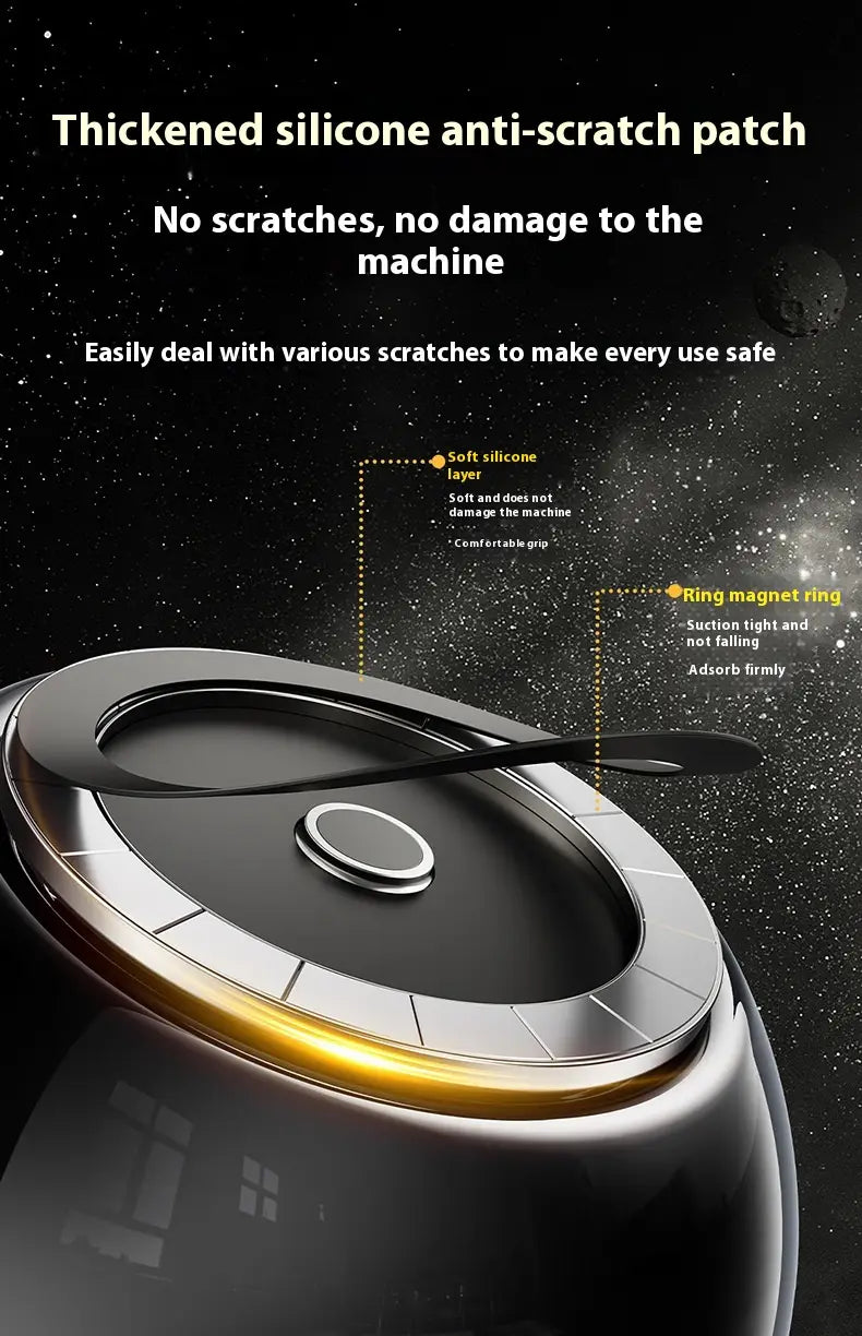 Ice Snow Palace and Night Moon Fingertip Gyro Magnetic with Rotating Fastened Ring