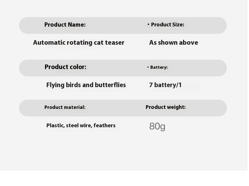 Interactive Bird Butterfly Cat Toy Plastic Pet Play for Indoor Cats