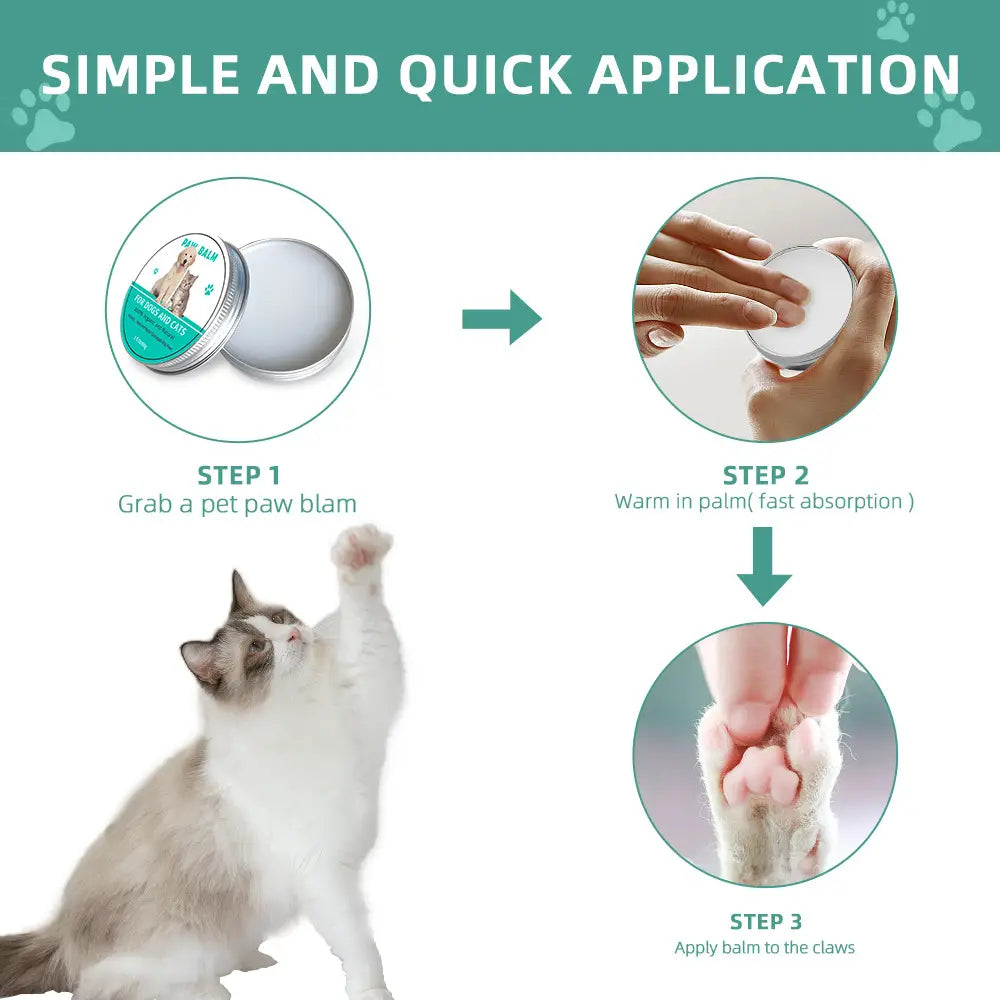 Crema para el cuidado de la garra de mascotas para perros y gatos con bálsamo de pata hidratante 60g
