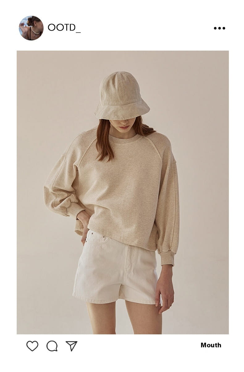 Pullover de manga de algodão solta para mulheres de primeira linha casual