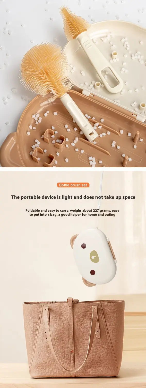 United States Milk Coffee White Fragrant Purple Brush Set Portable Bottle Cleaner