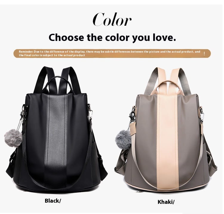 Large Capacity Casual Backpack with Double Nylon Carrying Space