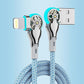 Double Bend Rotating Braided Lengthened Type-c Fast Charge Data Cable Car Charging Cable With Light - Fast Charge Magic