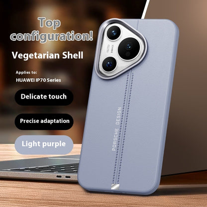 Business Leder Magnetic Phone Case Metalknopf