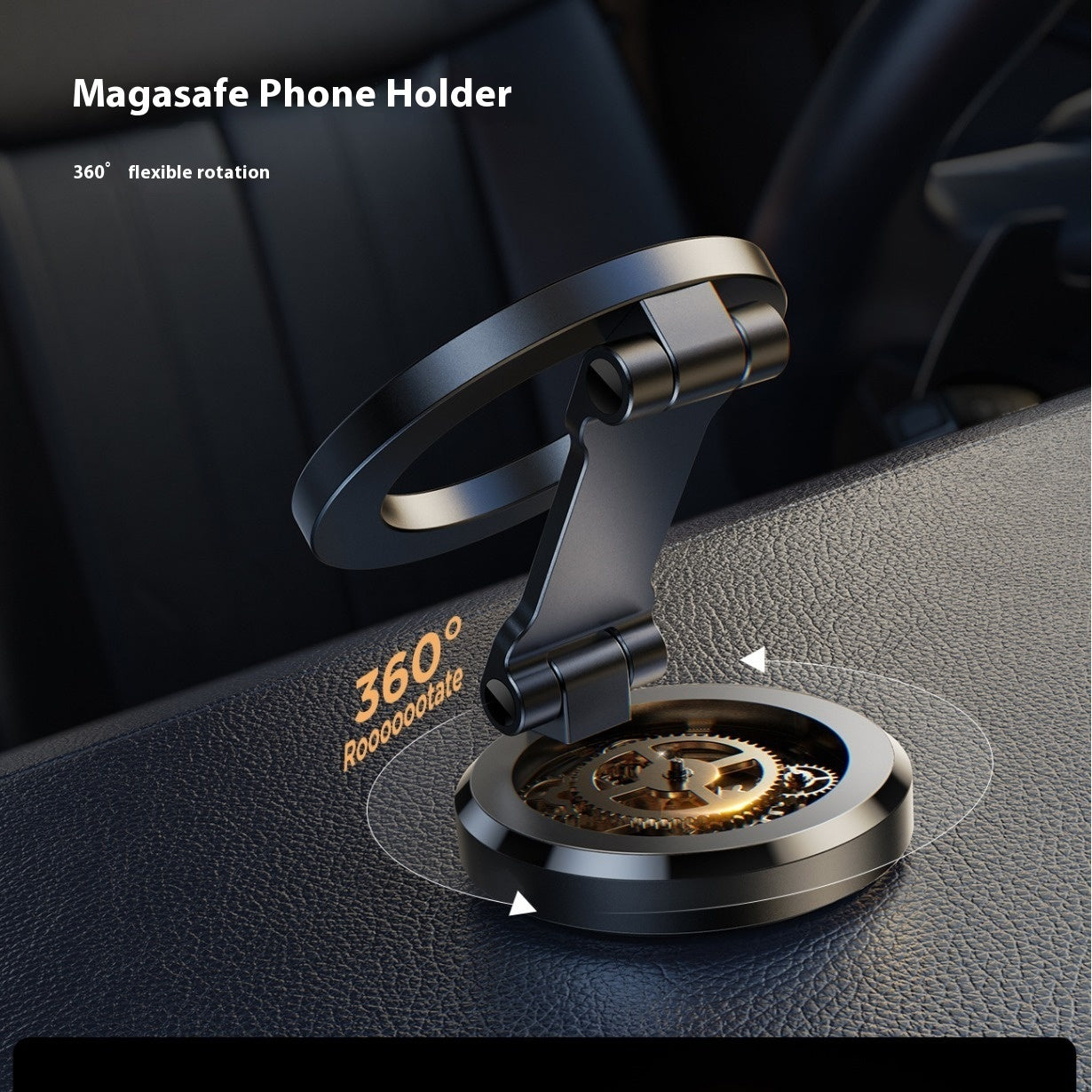 Folding Magnetic Car Phone Holder Car Navigation Aluminum Alloy Dashboard