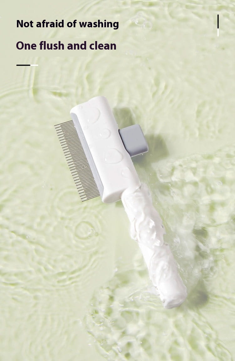 Lemmikloomakamm tiheda käiguga ja lühikeste hammastega koerte kasside peibutamiseks