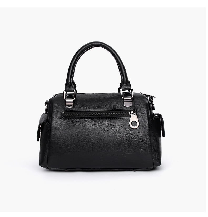 Geanta de umăr din piele PU cu compartimente cu fermoar pentru femei multiple culori