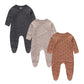 3 Pieces New Baby Cotton Long-sleeved Jumpsuit Baby Foot-wrapped Romper Boneless Sewing Pajamas - Baby Jumpsuit: Cozy