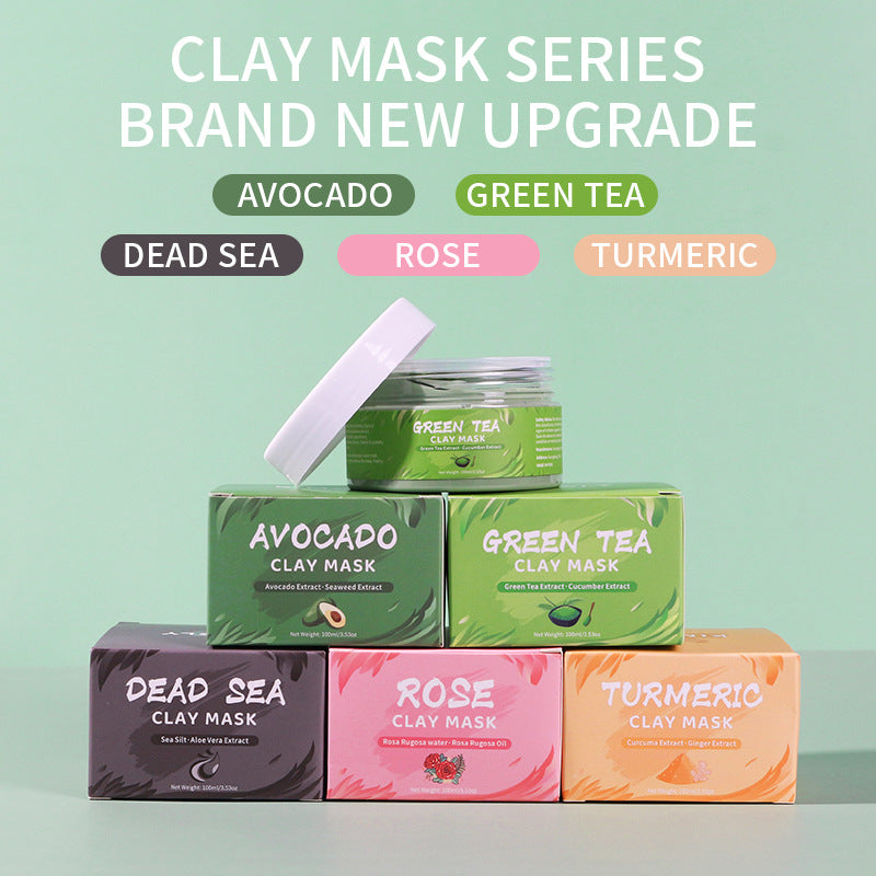 3-Year Sample Clay Mask Set with Rose and Green Tea Cleaning Masks - Teleplus green tea cleaning mask rose clay