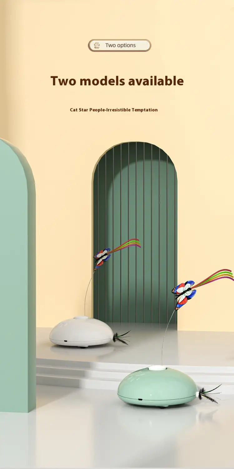 Interaktive Federkatze Spielzeug für Innenkatzen jagen und spiele Übung