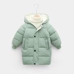 Children’s down padded jacket thick mid-length